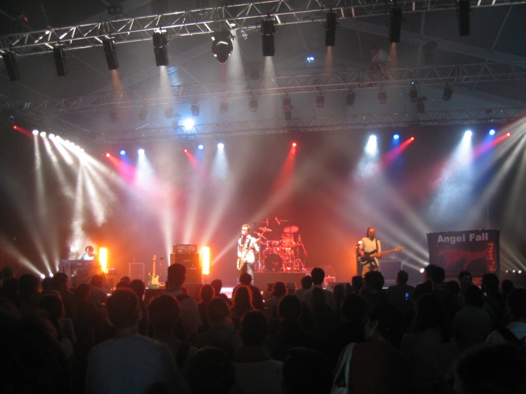 concert du groupe de rock angel fall au festival solidays